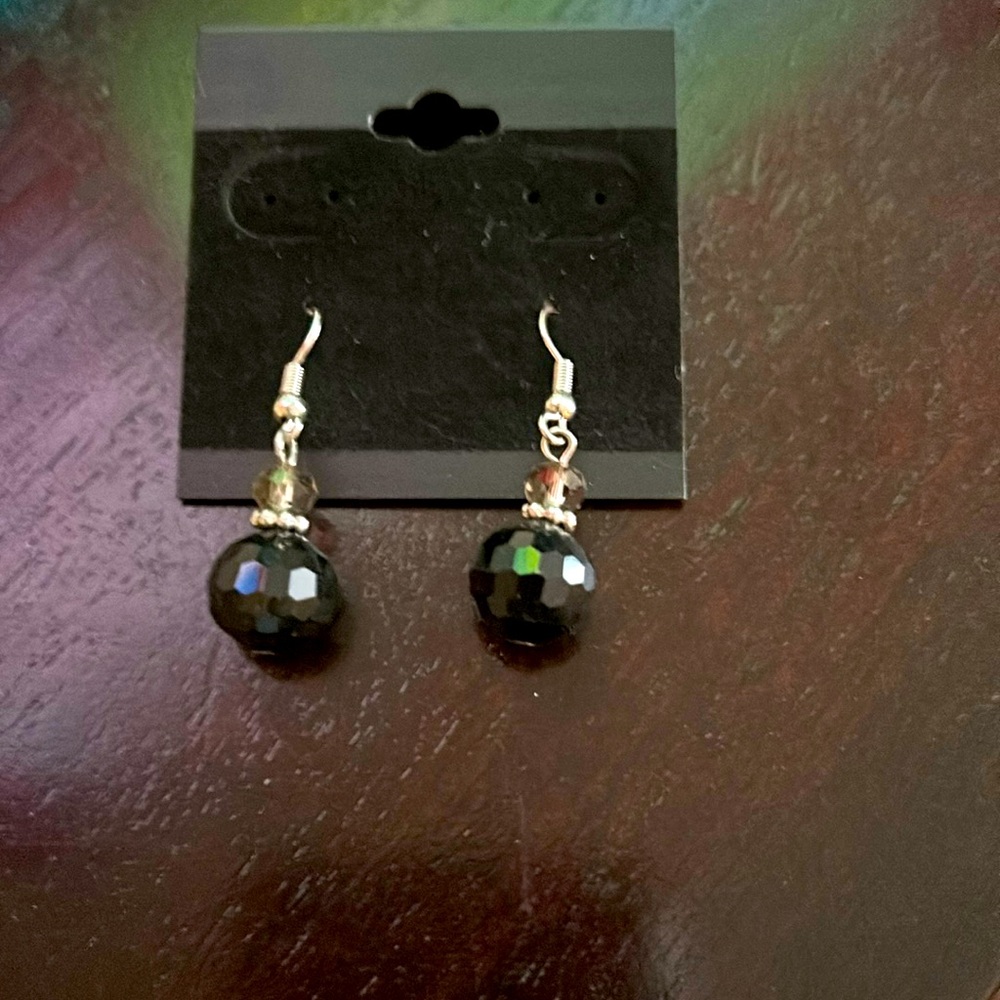 Black and clear glass and acrylic